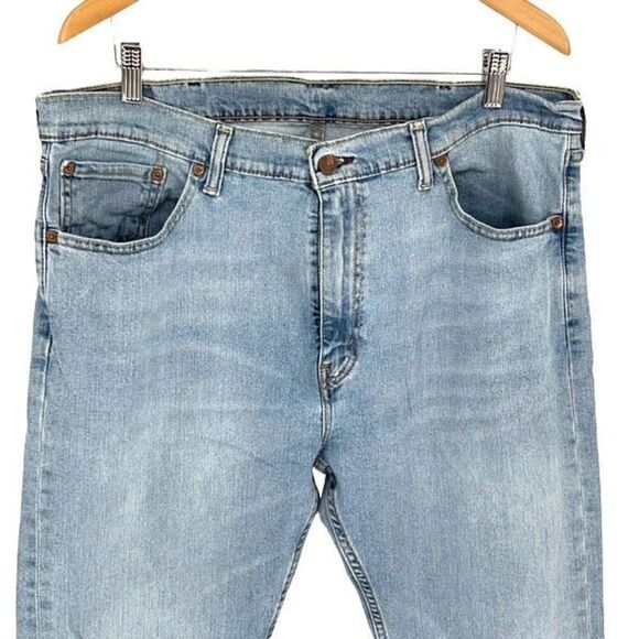 Levi's 505 Mens Classic Straight Leg Jeans Blue Denim Medium Wash Size W38 L34 - Picture 4 of 9